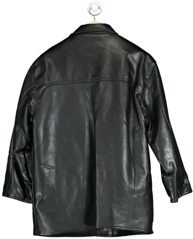 Alta Moda Black Italian Leather Coat UK L