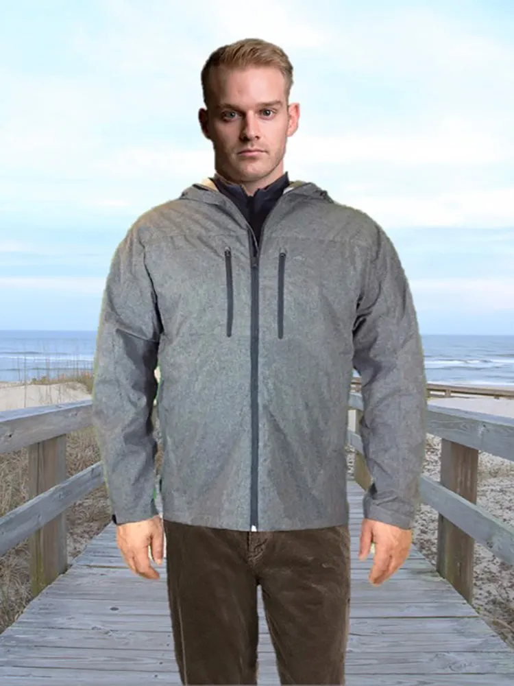 Ashore Spring 2023 Mens Light Weight Rain/Wind Resistant Spring Jacket Mélange Fabric