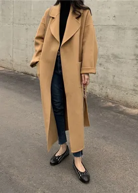 Autralian Wool Belted Long Coat