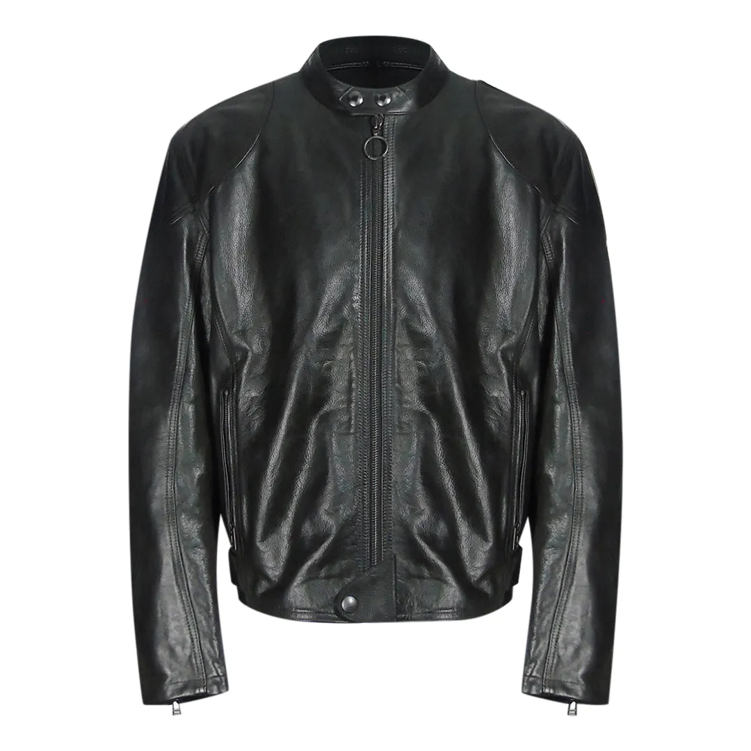 Belstaff Supreme Motorcycle Black Leather Jacket