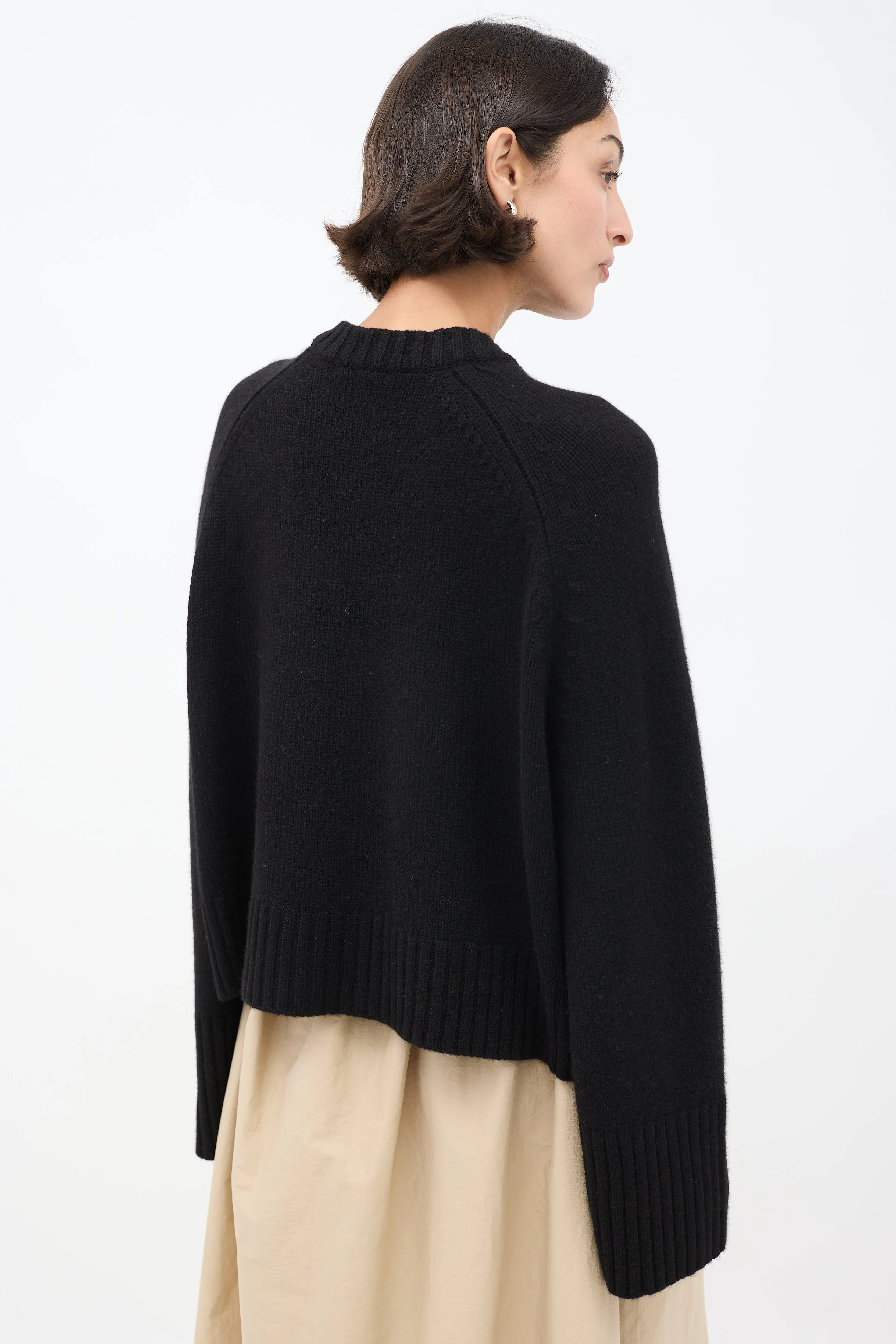 Black Cashmere Oversized Sweater