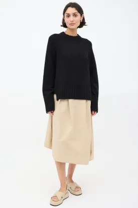 Black Cashmere Oversized Sweater