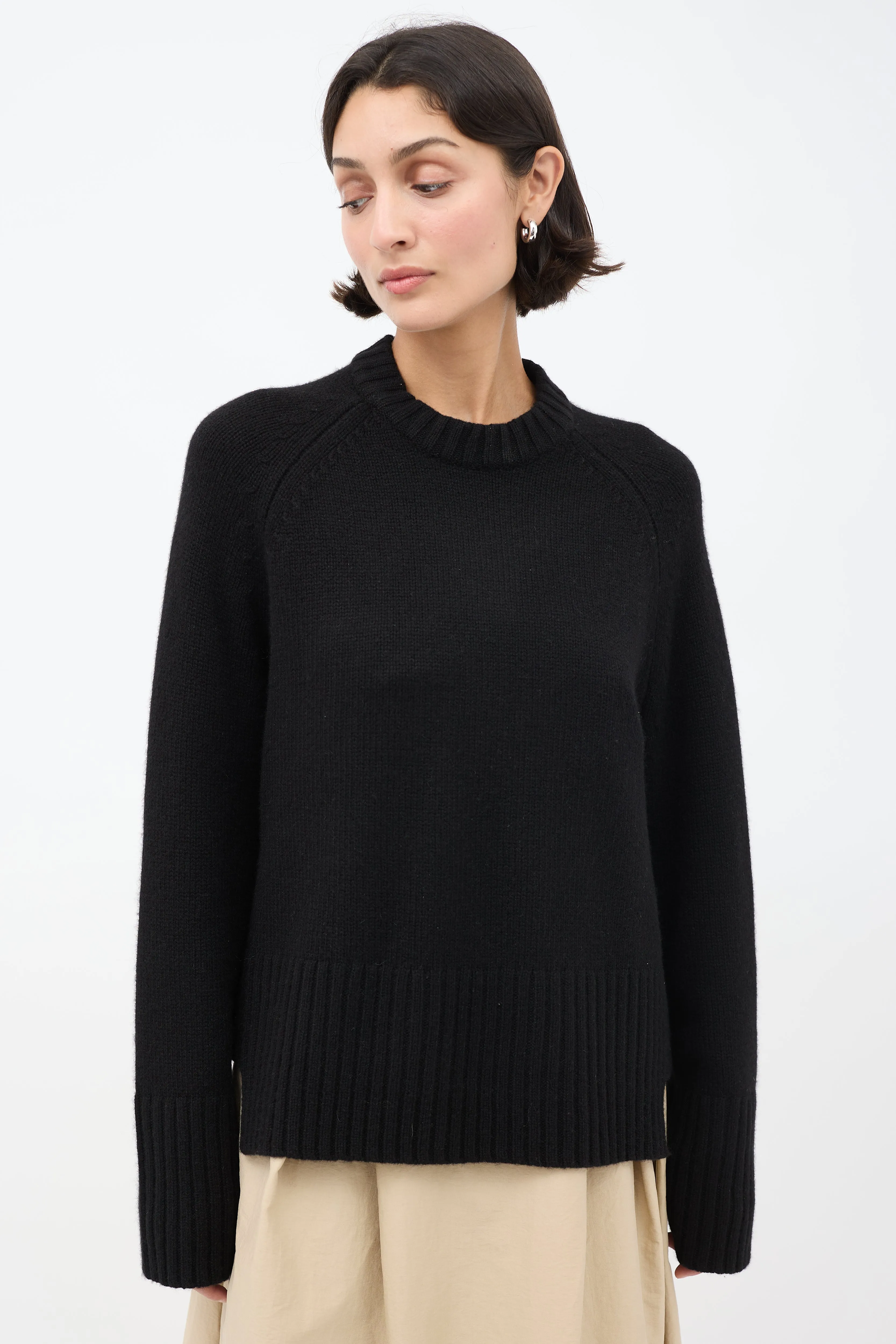 Black Cashmere Oversized Sweater