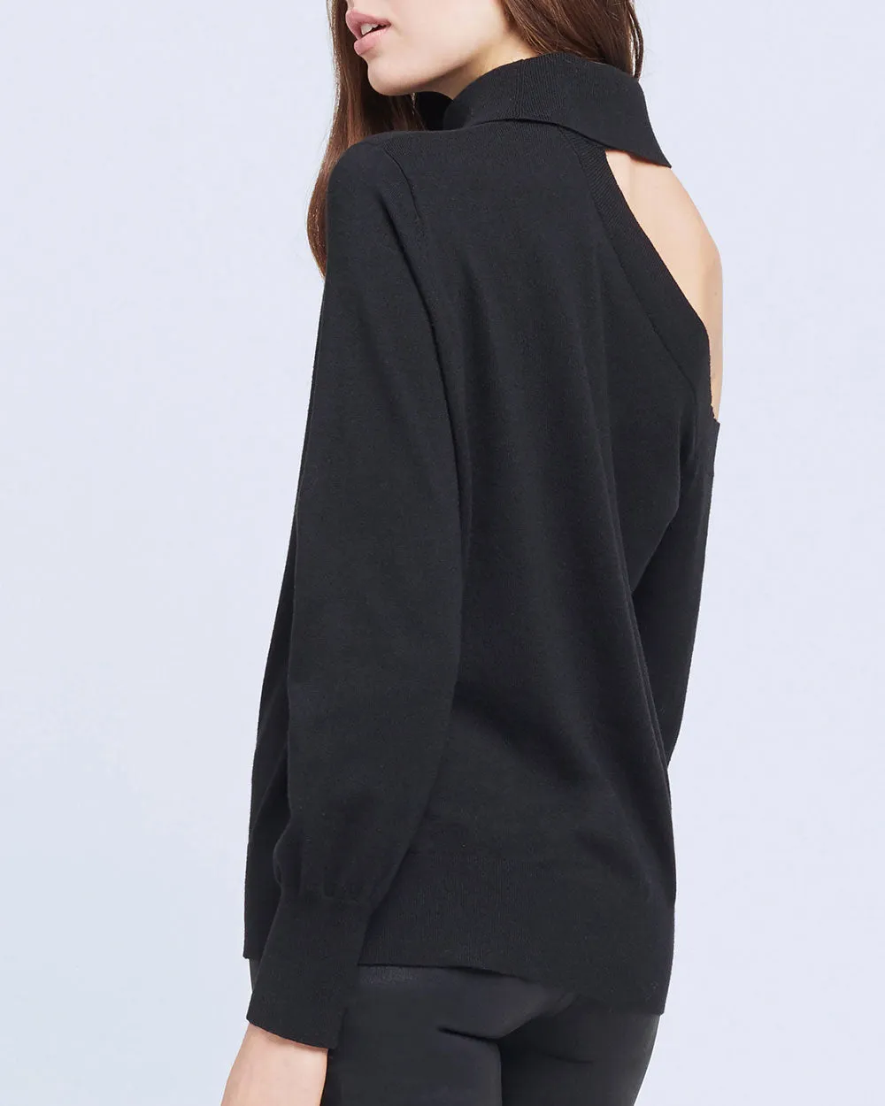 Black Cutout Easton Turtleneck Sweater