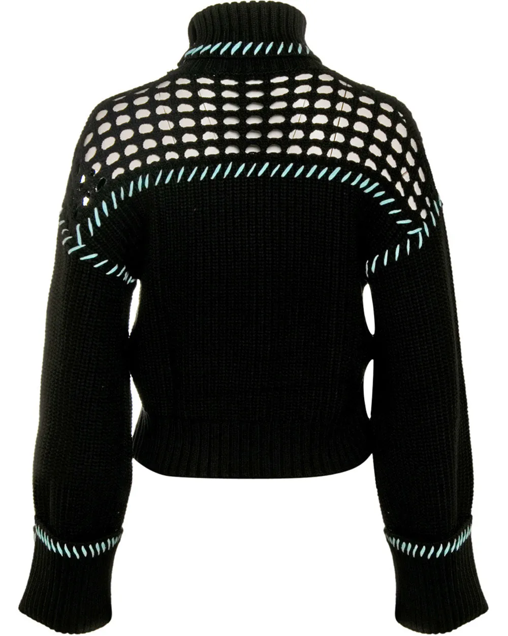 Black Knit Lilian Turtleneck Sweater