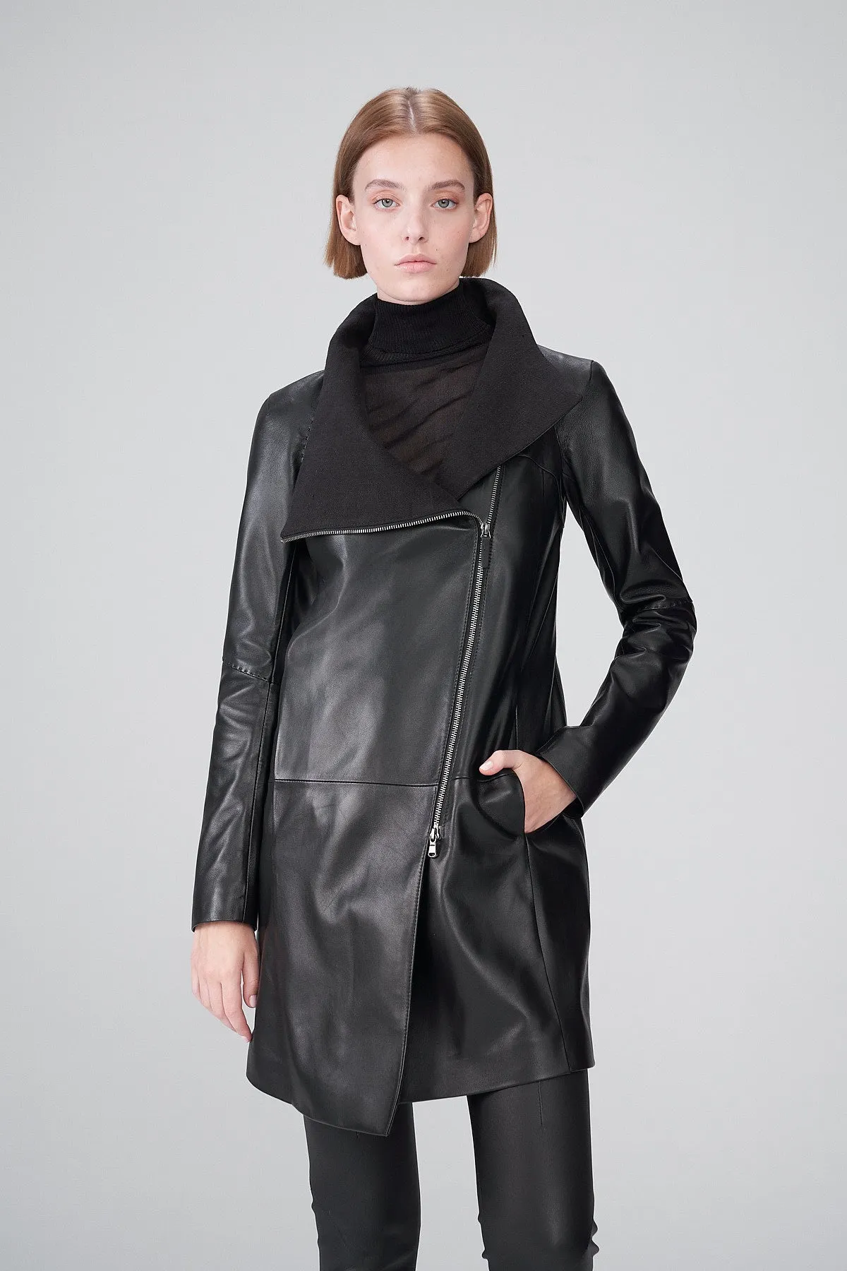 Black Leather Coat