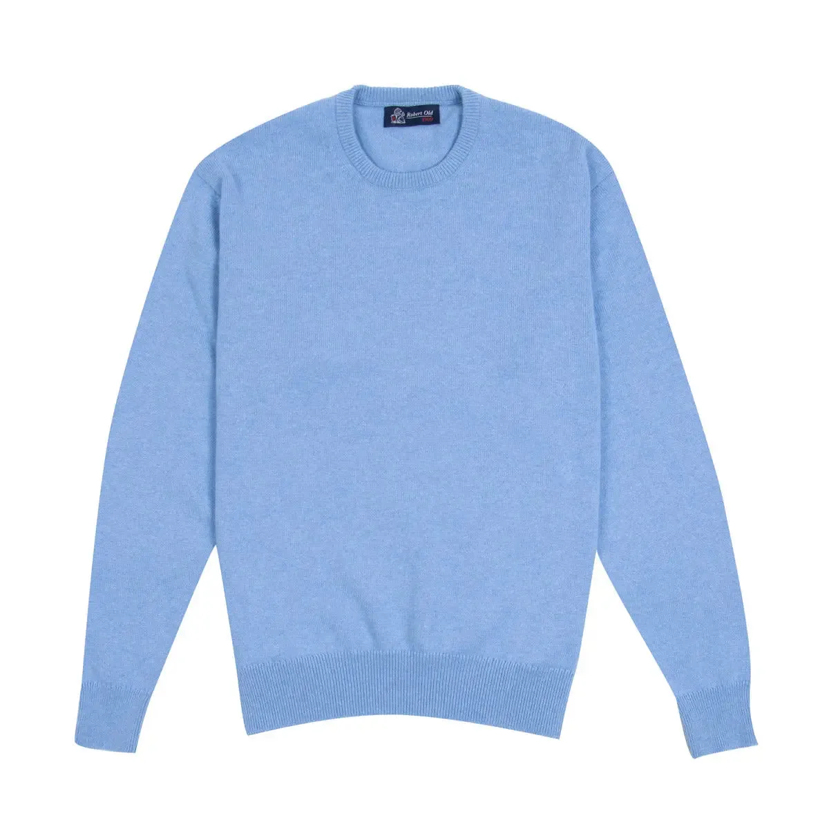 Blue Haze Tiree 4ply Crew Neck Cashmere Sweater