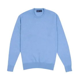 Blue Haze Tiree 4ply Crew Neck Cashmere Sweater