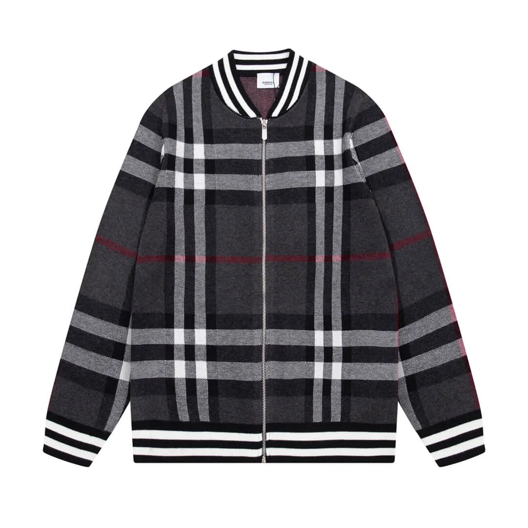 Burberry Vintage Check Dark Grey Bomber Jacket