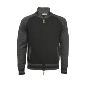 Cashmere Bomber Jacket in Herringbone stitch Varau