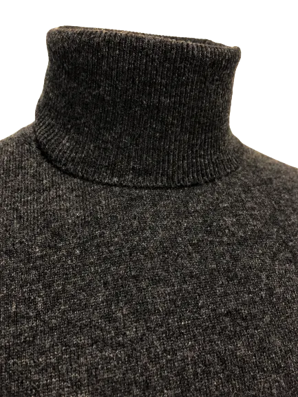 Cashmere Roll Neck Sweater Charcoal