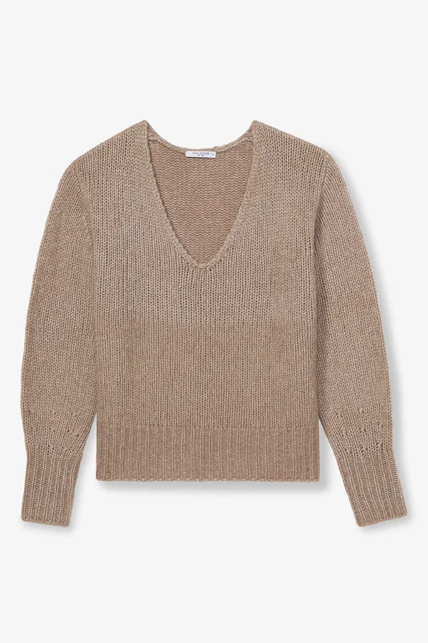 Cathy Sweater - Fine Alpaca :: Dark Taupe