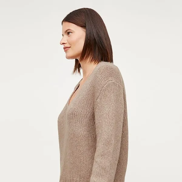 Cathy Sweater - Fine Alpaca :: Dark Taupe