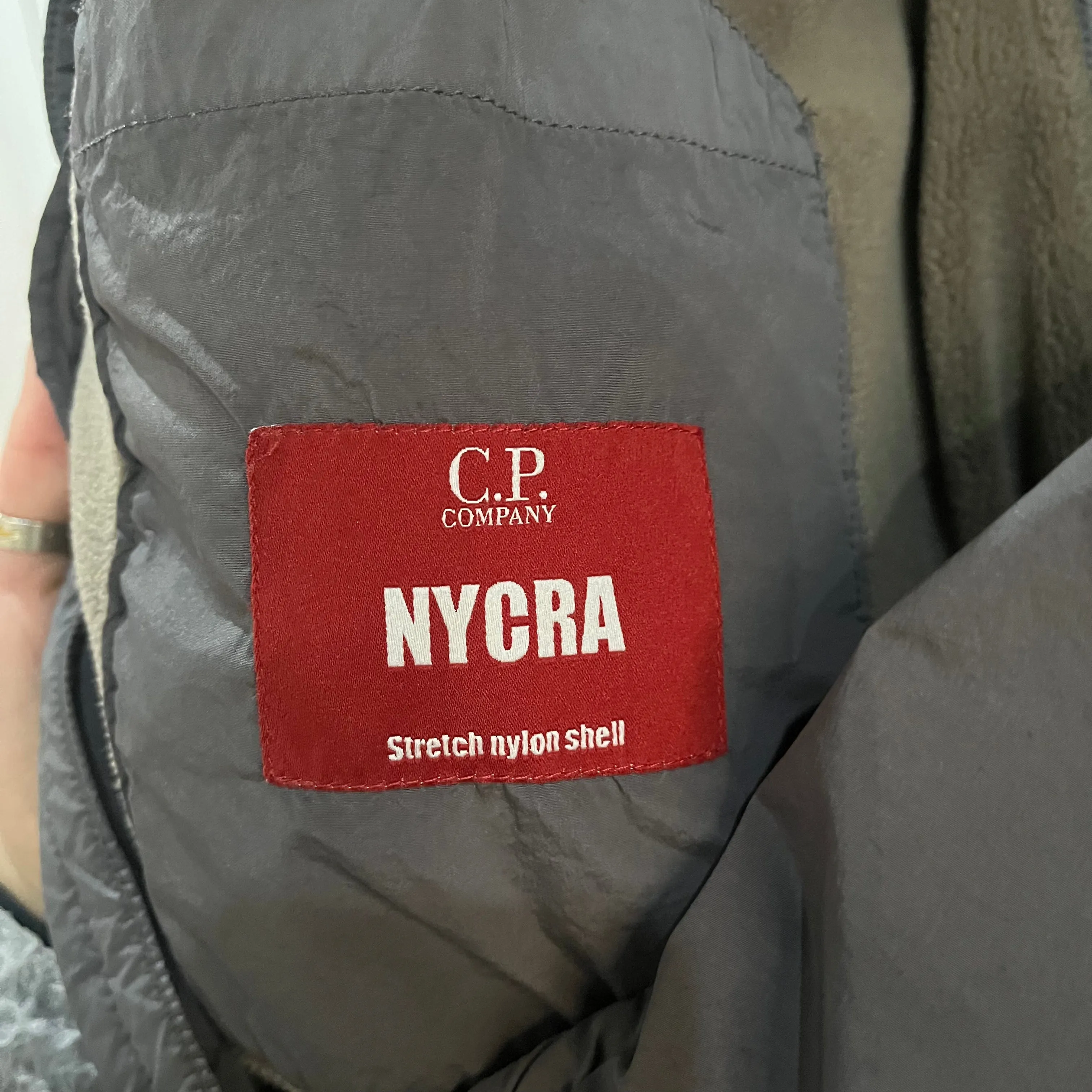 CP COMPANY NYCRA-R BOMBER JACKET - S - DARK GREY