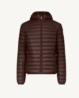 Dark chocolate Lightweight down jacket Nico