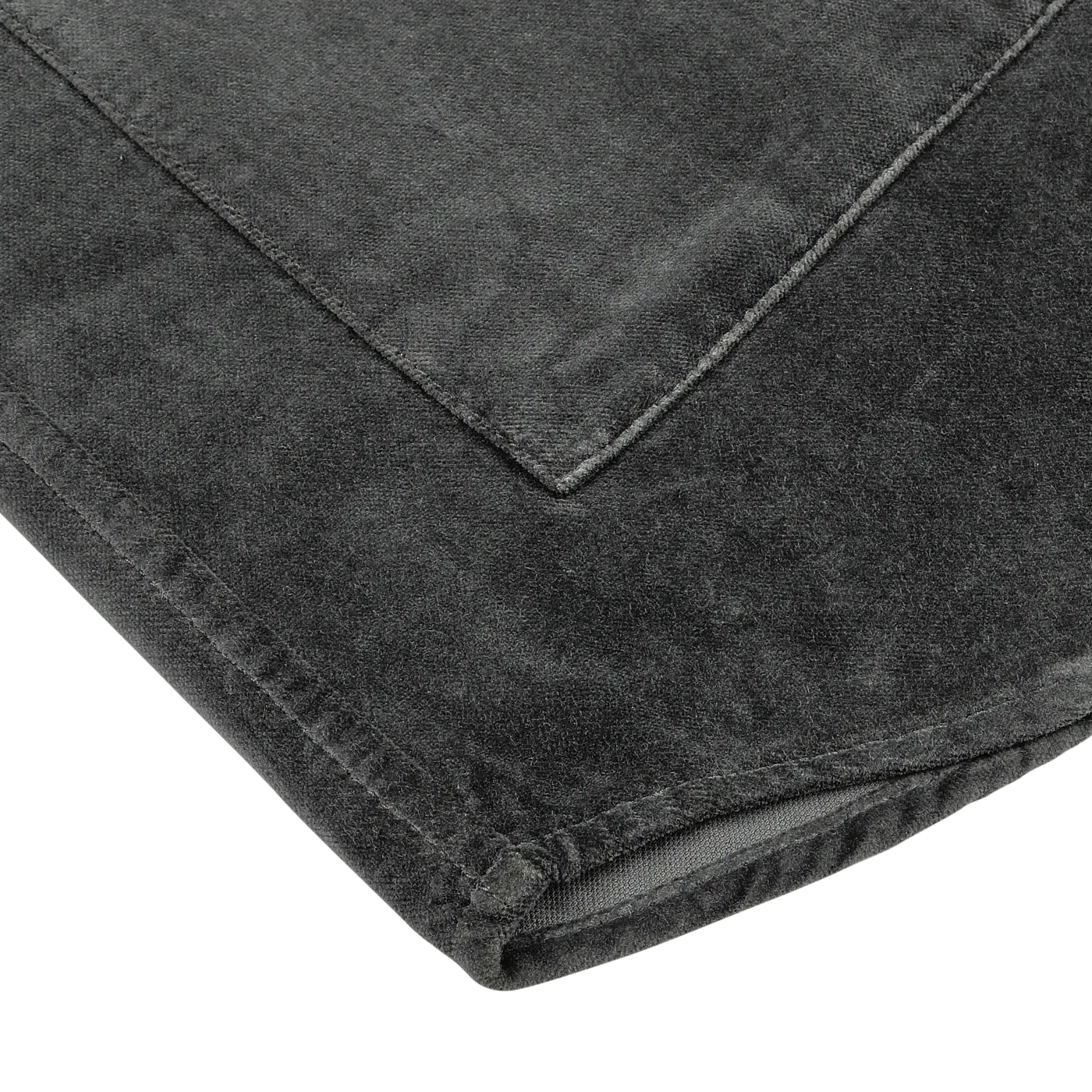 Dark Grey Cotton Velvet Overshirt