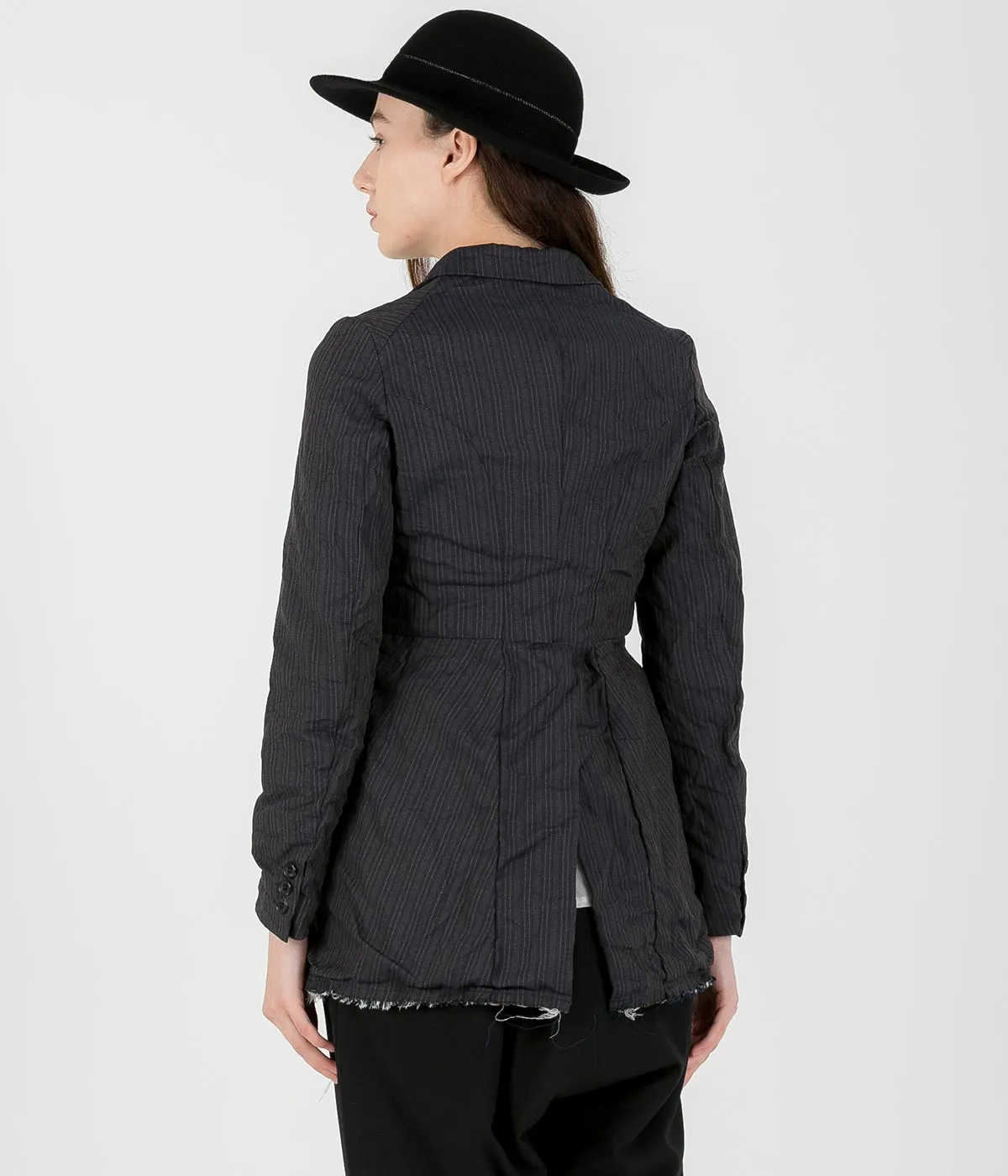 Dark Grey Pin Striped Jacket