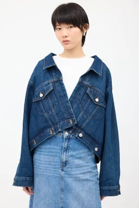 Dark Wash Denim Upside Down Jacket