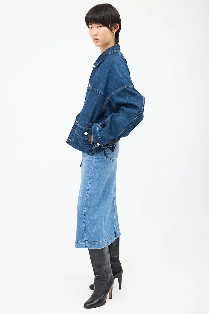 Dark Wash Denim Upside Down Jacket