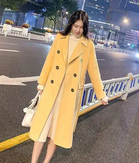 Double Face Wool Long Betled Coat