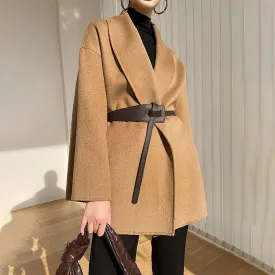 Double Face Wool Wrap Coat