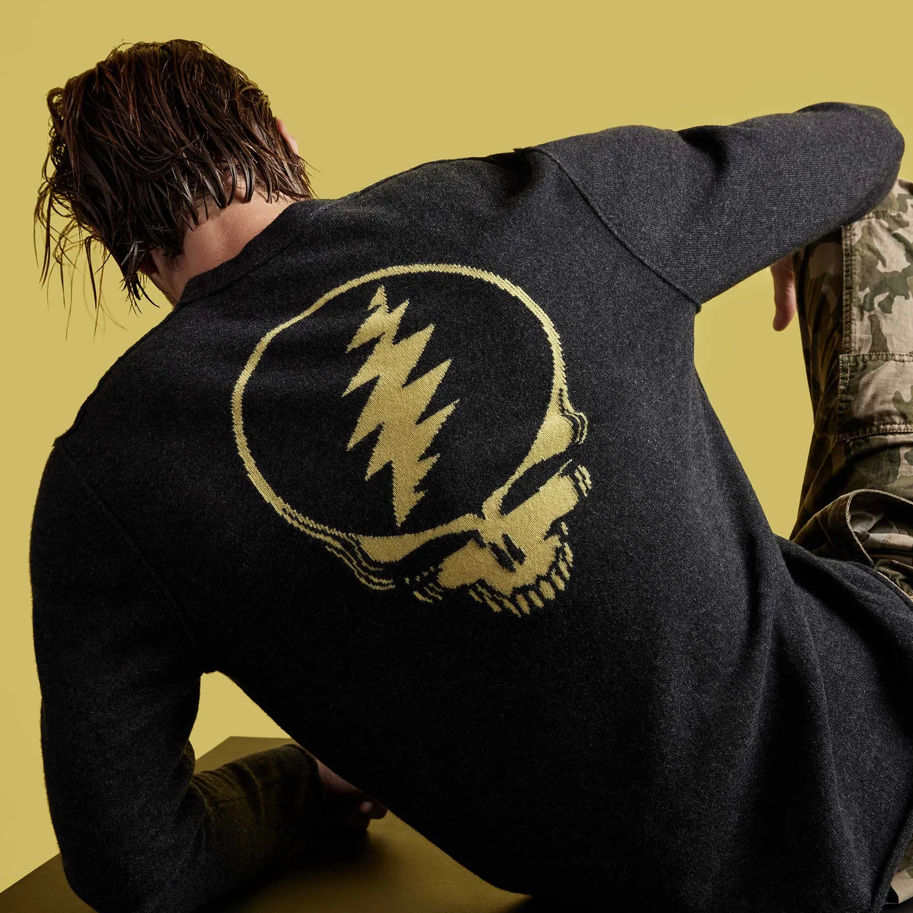 Grateful Dead Recycled Cashmere Sweater - Anthracite