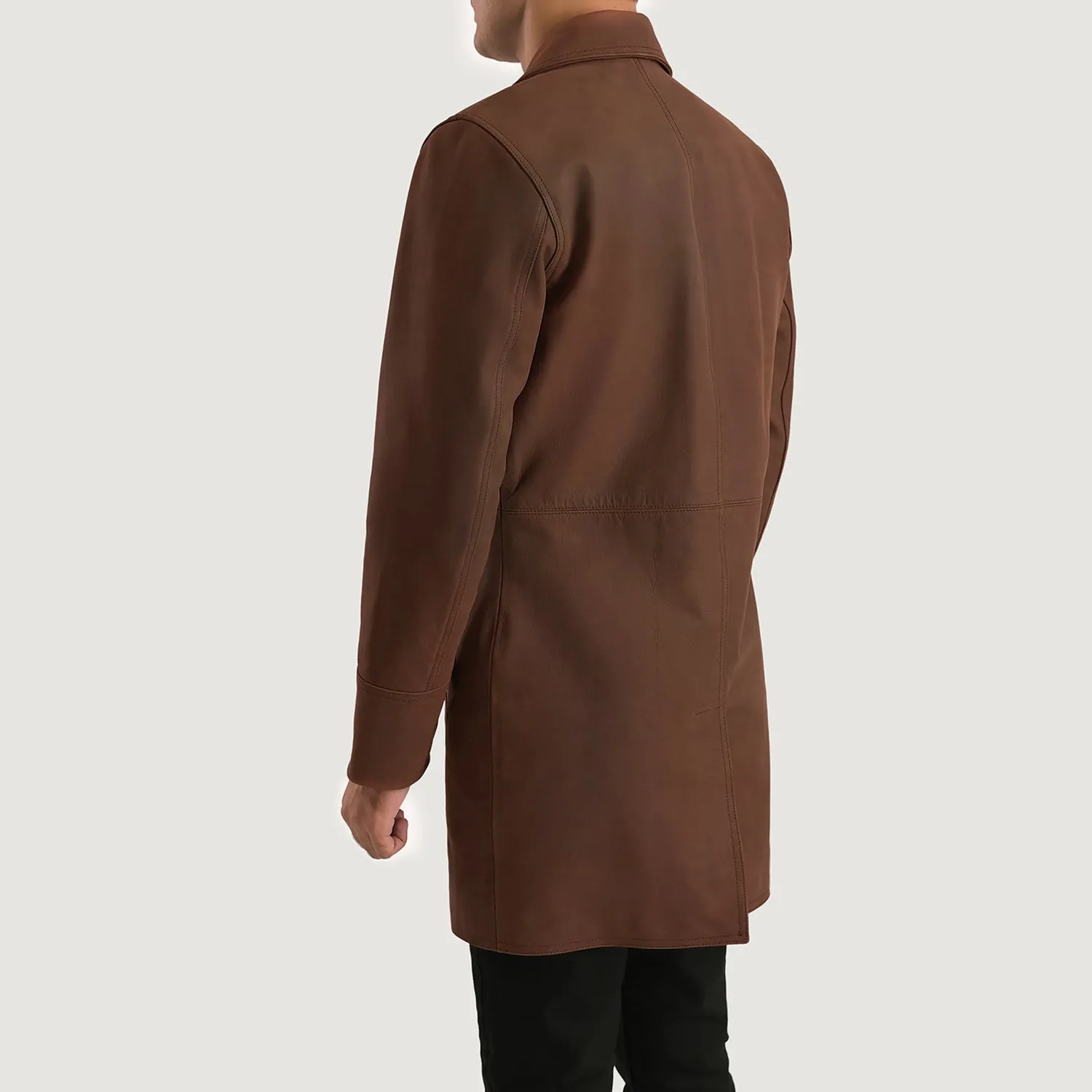 Half Life Brown Leather Coat