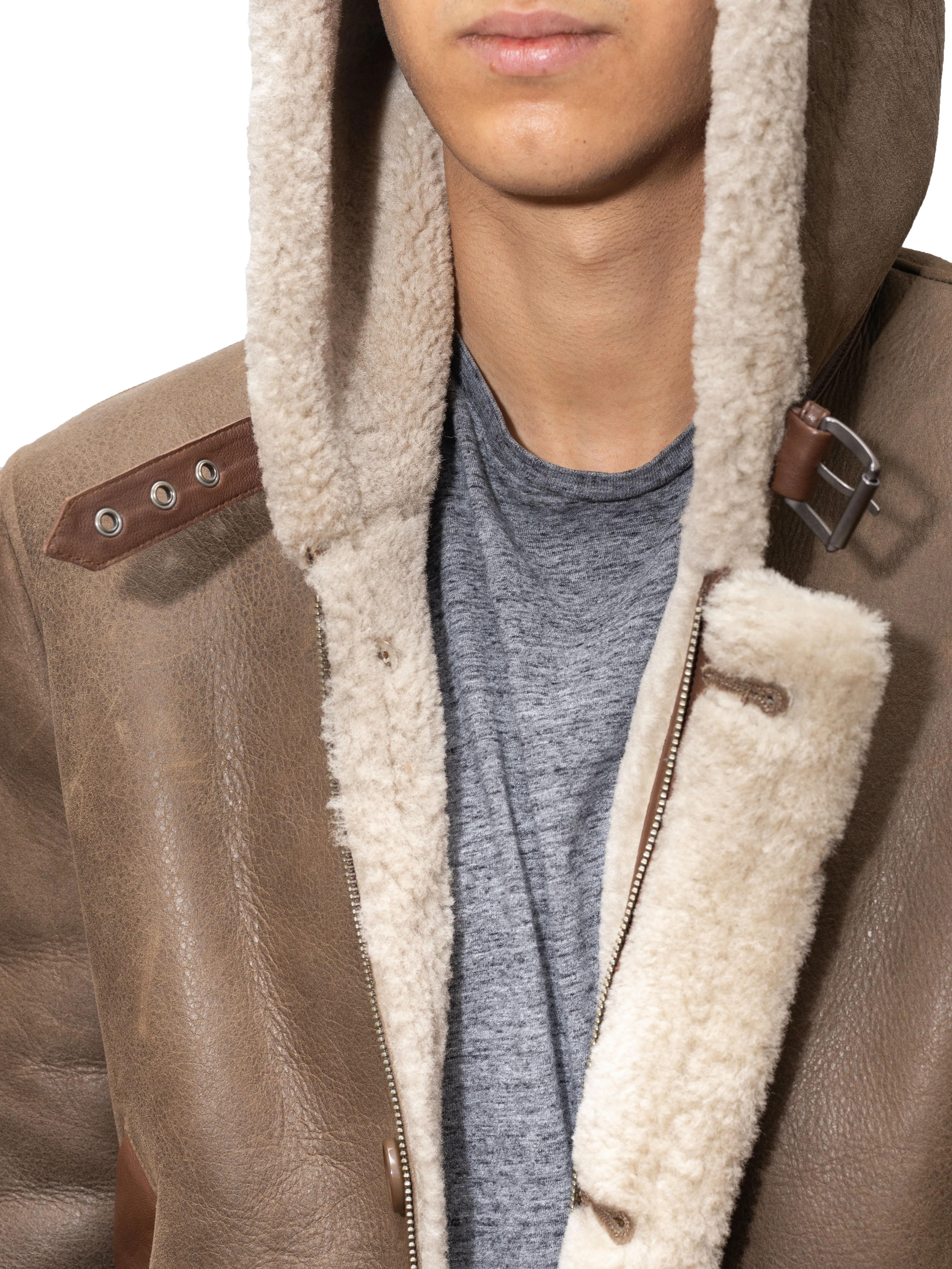 Hooded Shearling Parka