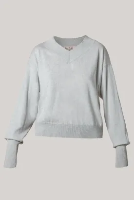 Huda V-Neck Cashmere Sweater In Pumice