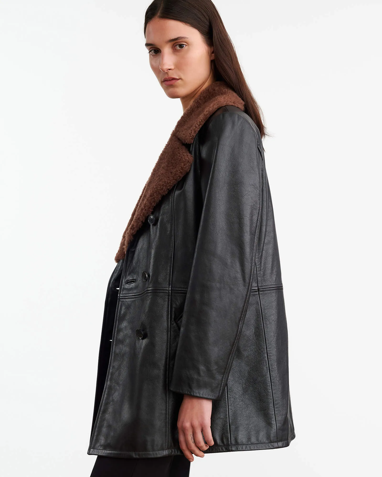 JAYDEN LEATHER COAT