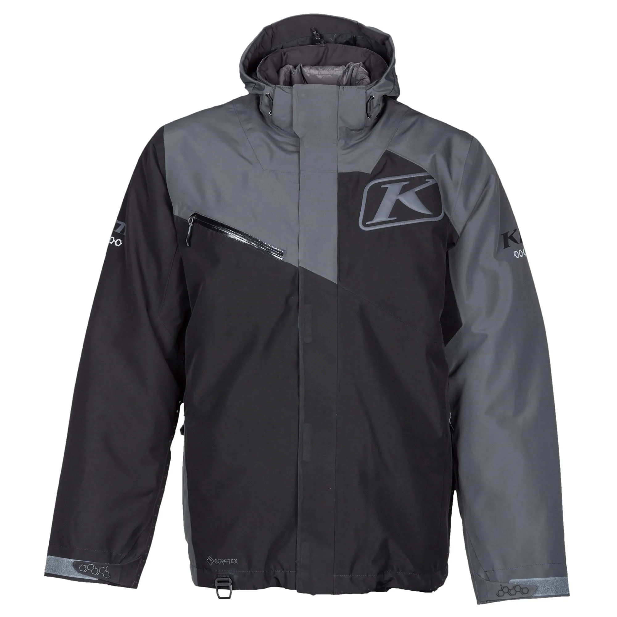 Klim  Kompound Snowmobile Jacket Waterproof 3-in-1 Removable Liner Black Asphalt