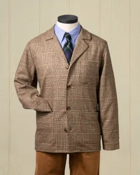 Lambswool Loafer Jacket in Chestnut Glen Plaid