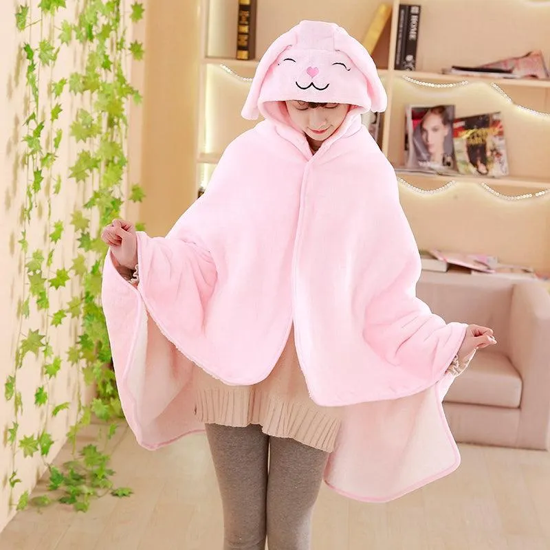 Lazy People's Cape Blanket Student Shawl Thickened