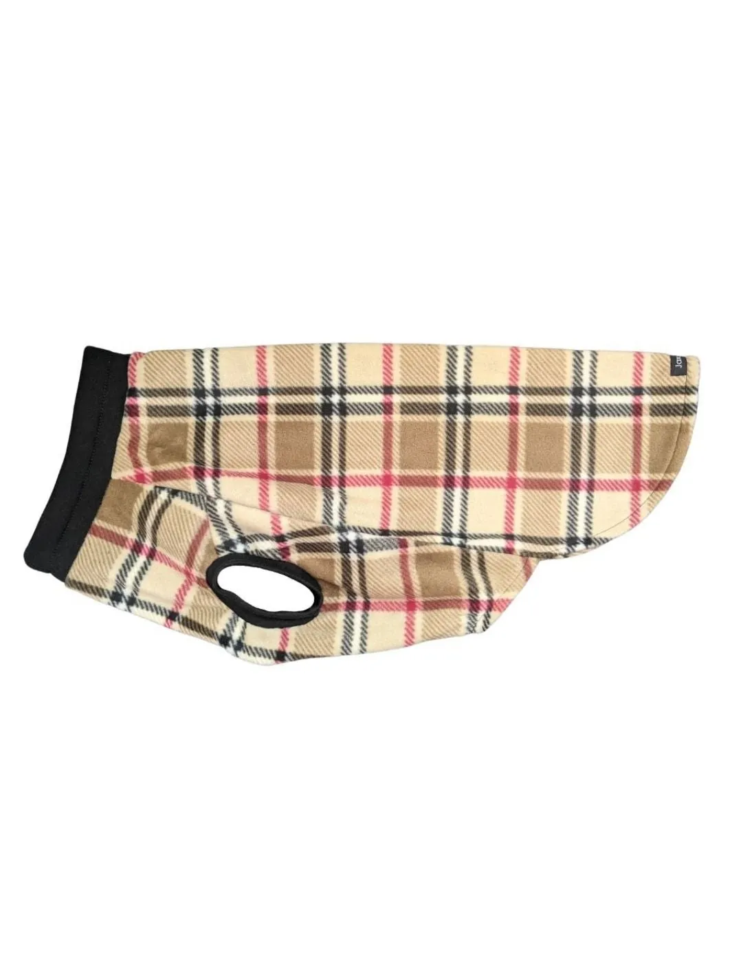 Lightweight Camel Plaid Dog Sweater