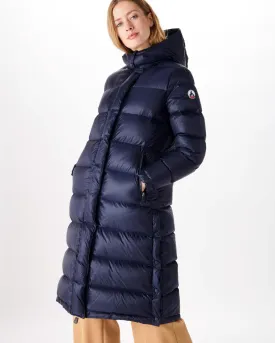 Long hooded down jacket Navy Karachi