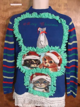 Lovebird Cats Retro Ugly Christmas Sweater