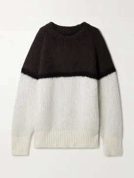 Martina oversized ribbed cashmere and mohair-blend sweater