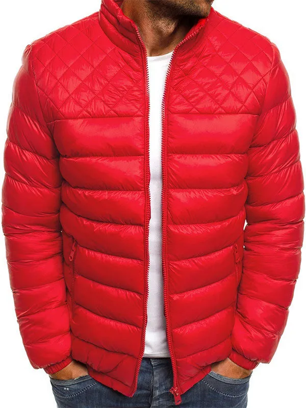 Men's Zipper Quilted Down Jacket