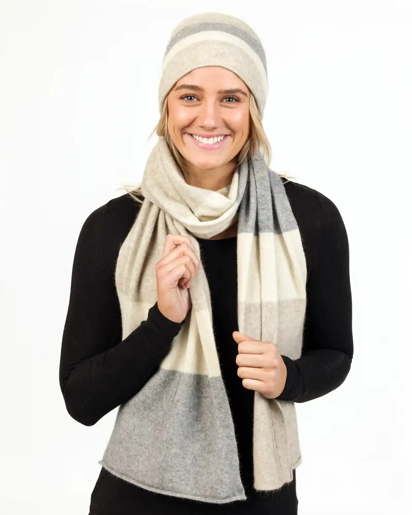 Natural Stripe Travel Scarf - NX824