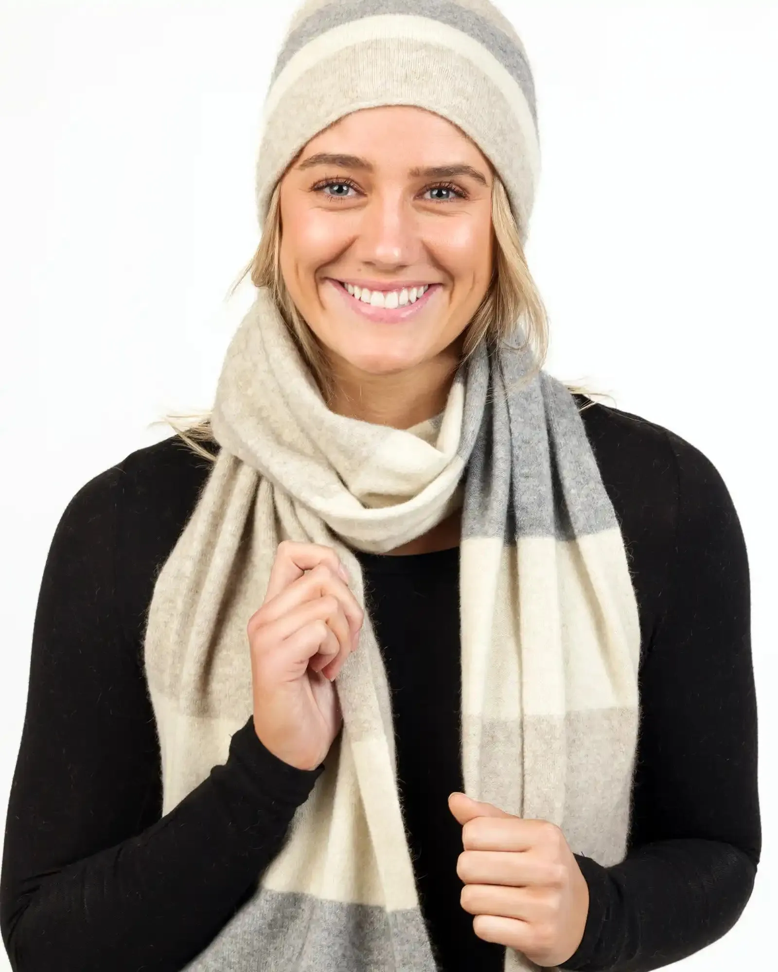 Natural Stripe Travel Scarf - NX824