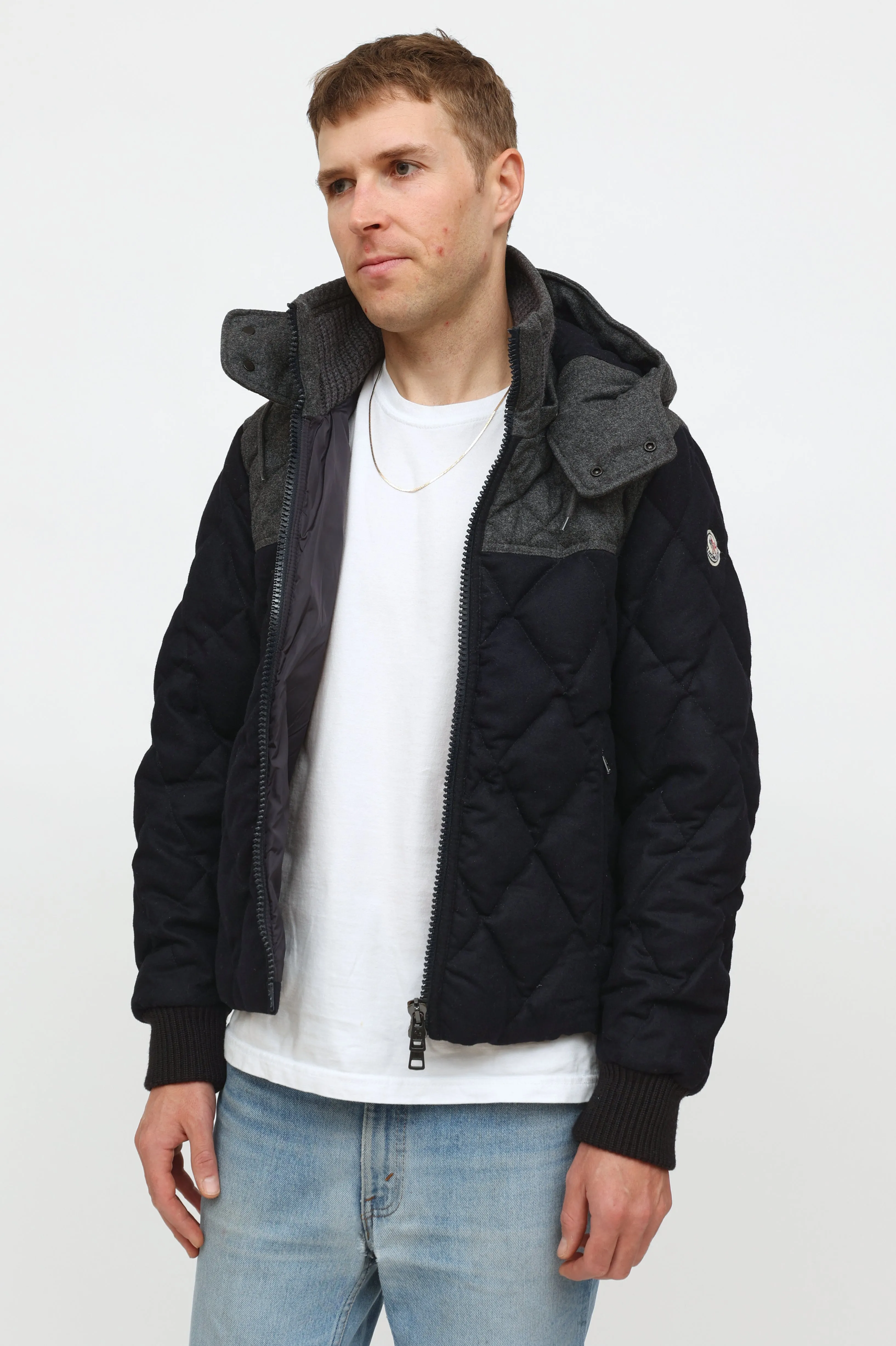 Navy & Grey Quilted Jacket