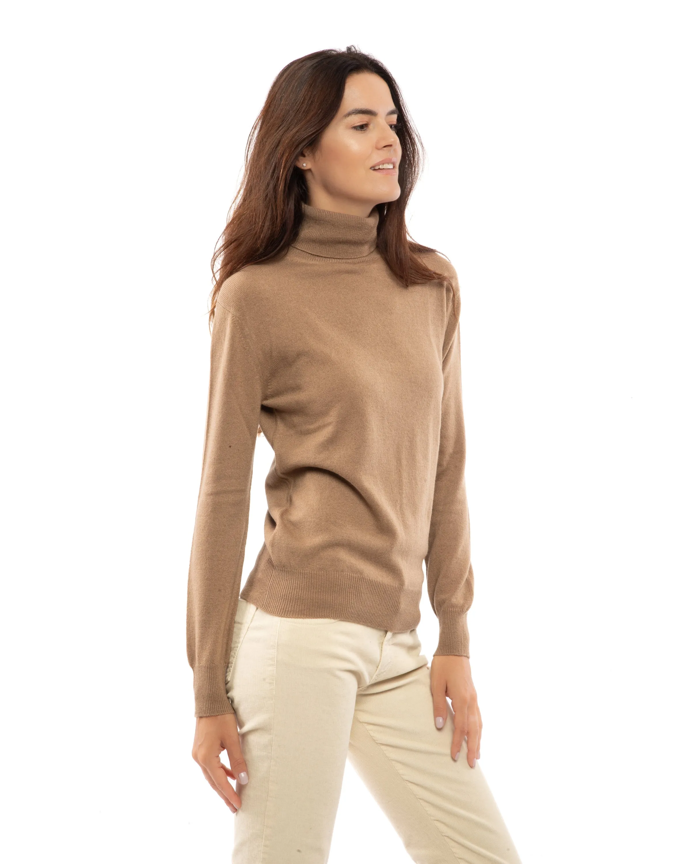 NEW FALL 24 - Women's Pure Cashmere Turtleneck Sweater Forest Green