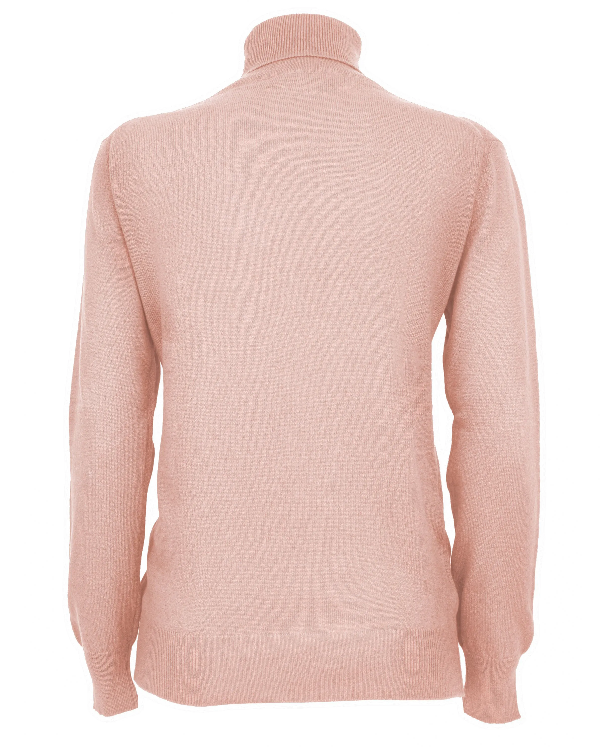 NEW FALL 24 - Women's Pure Cashmere Turtleneck Sweater Peach