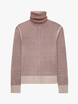 Pink wool turtleneck top