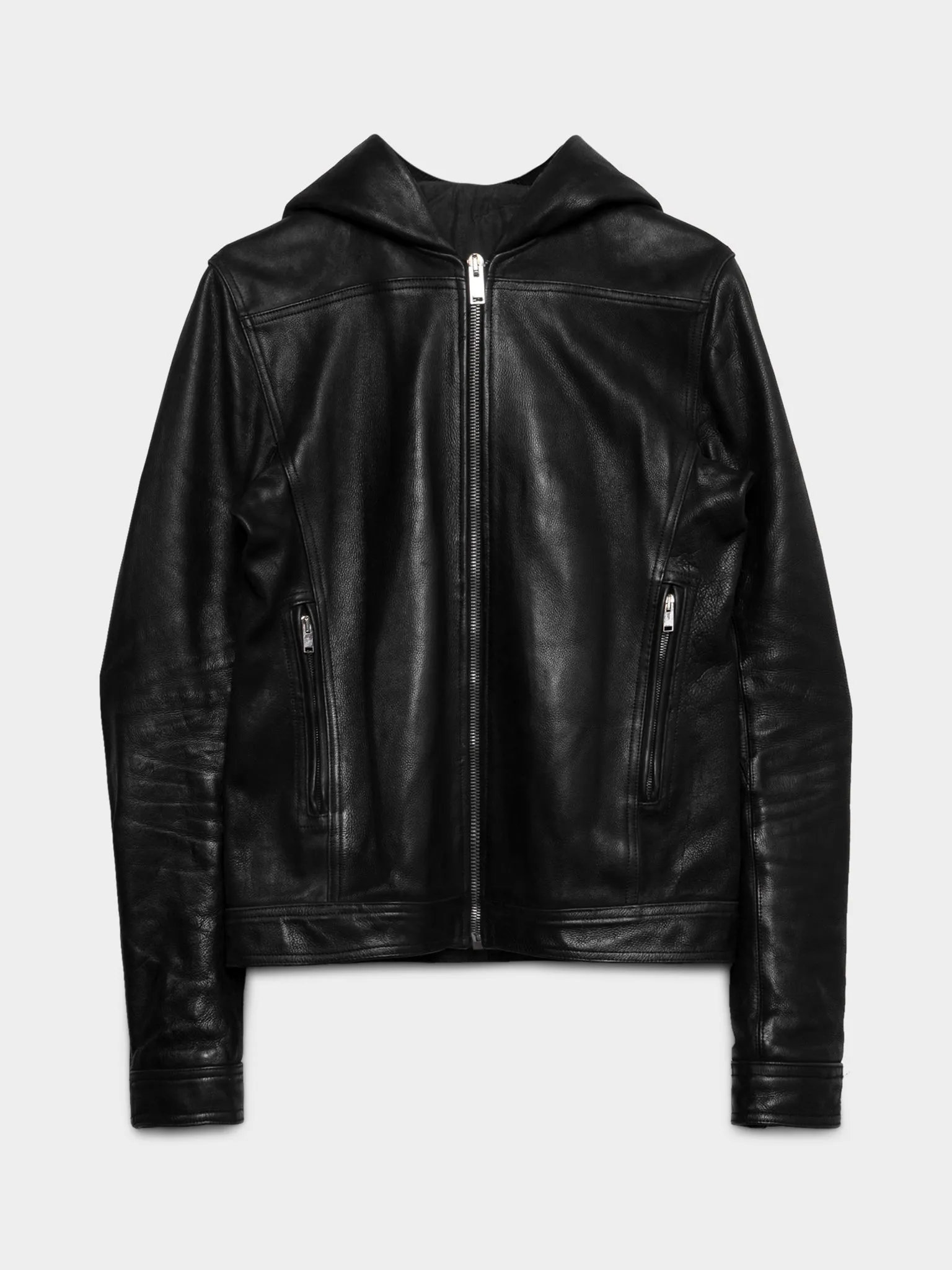 Plinth Hooded Leather Jacket