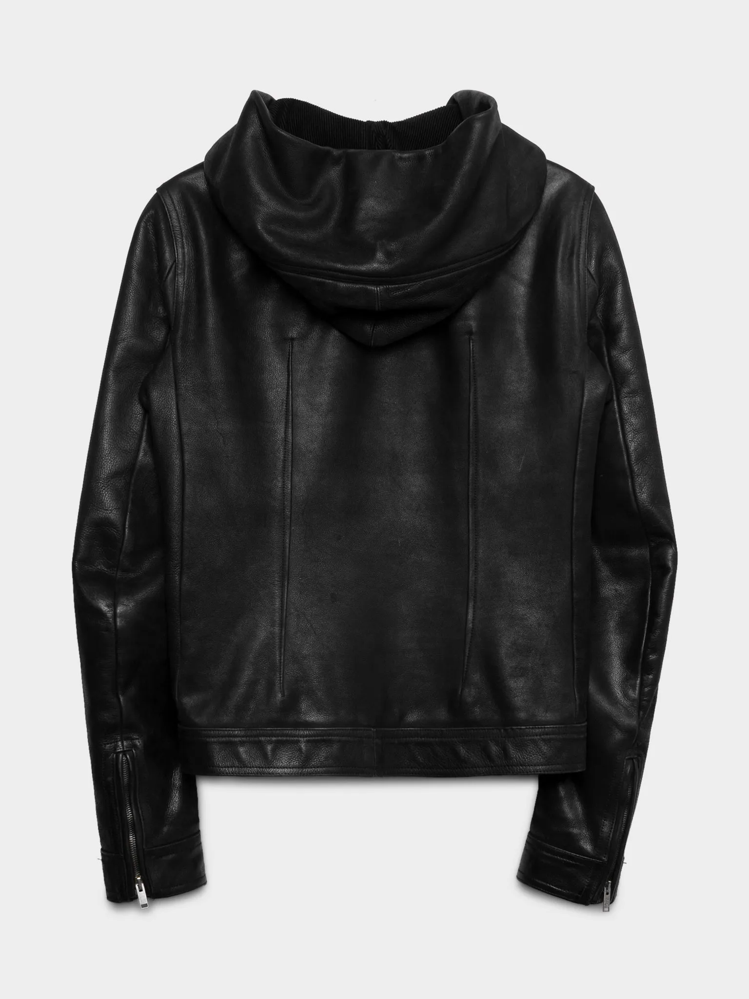 Plinth Hooded Leather Jacket