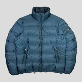 Prada Milano 2015 Petrol Blue Nylon Goose Down Puffer Jacket - IT50