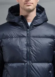 Quilted Down Jacket in Navy