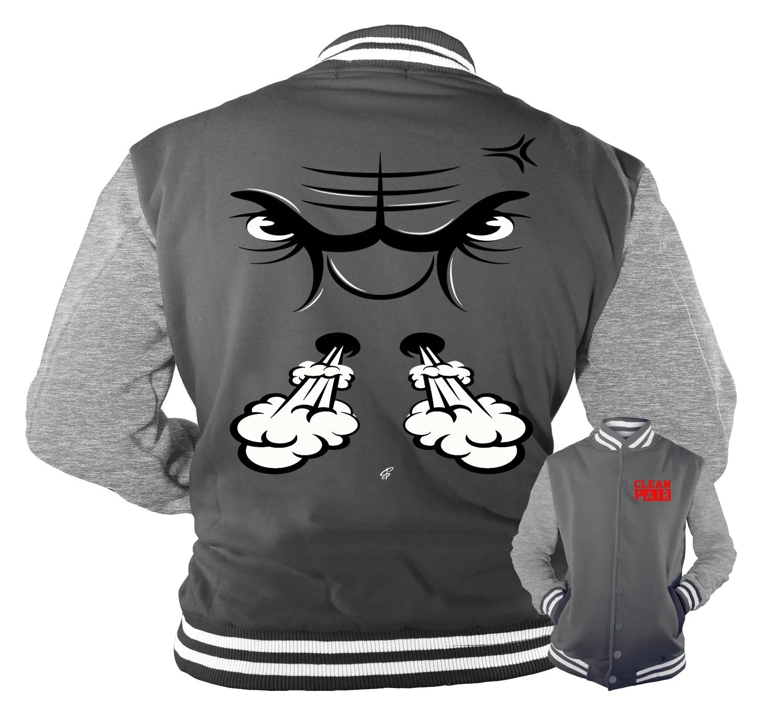 Retro 12 Dark Grey Raging Face Jacket