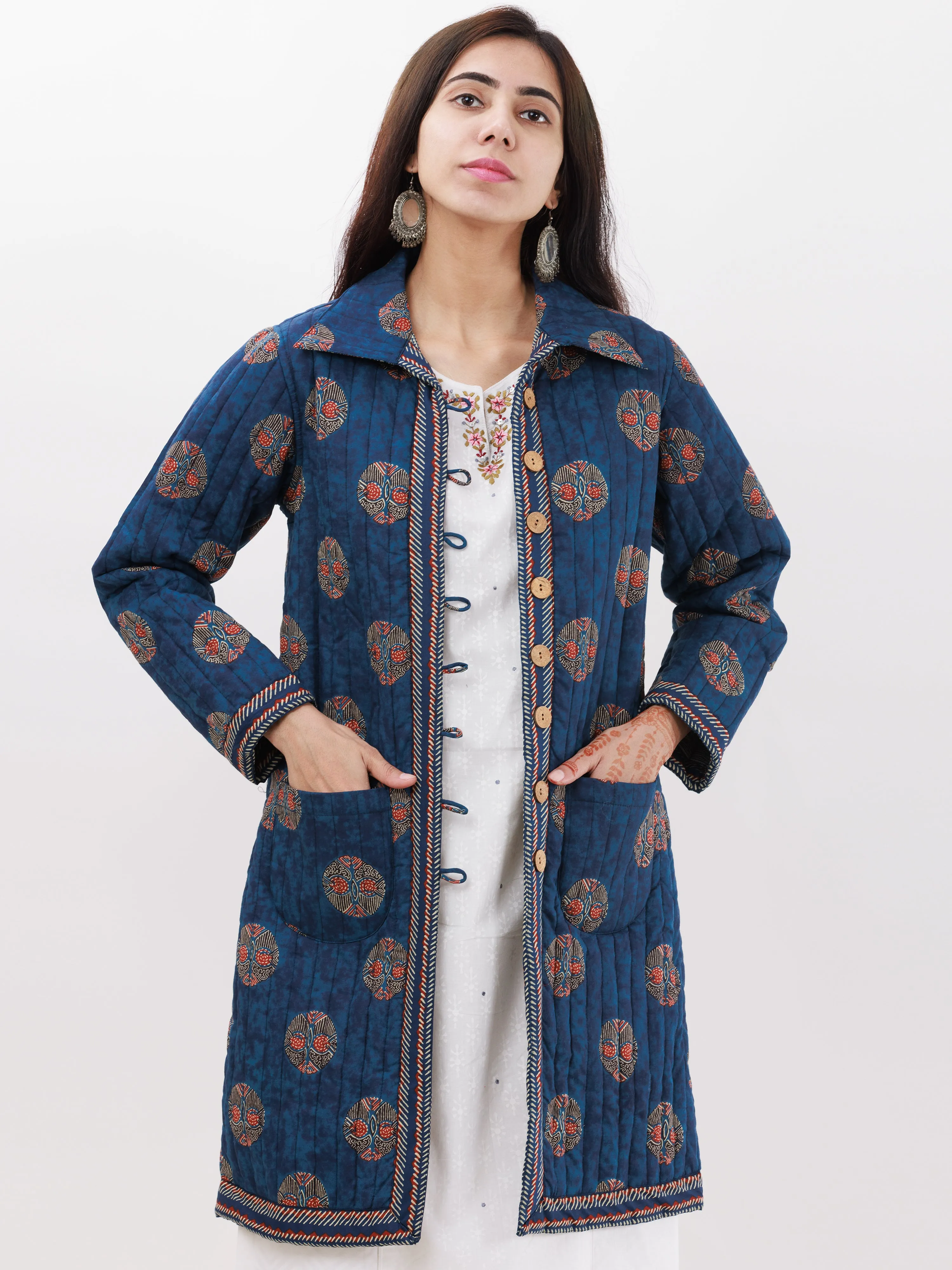 Shishir Neena Ajrakh Quilted Reversible Jacket